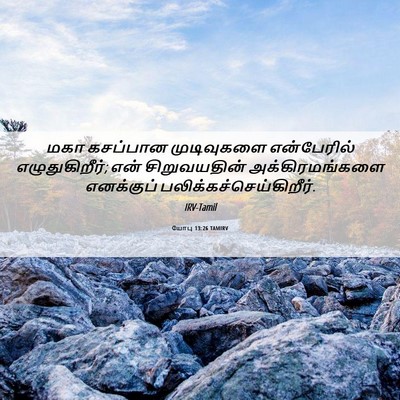 Picture 06 - யோபு 13:26 TAMIRV - மகா கசப்பான - Bible Verse Picture