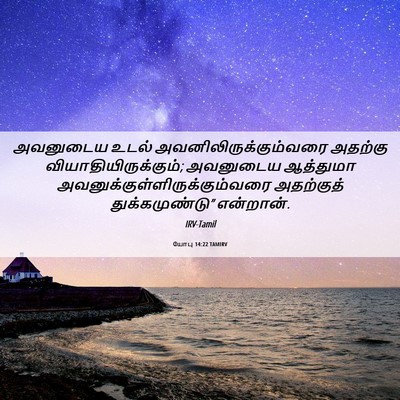 Picture 06 - யோபு 14:22 TAMIRV - அவனுடைய உடல் - Bible Verse Picture