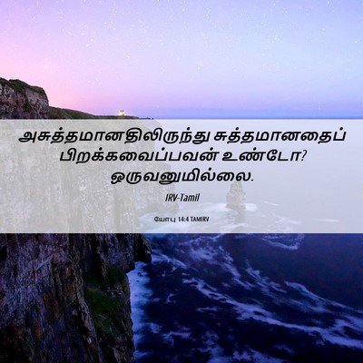 Picture 06 - யோபு 14:4 TAMIRV -  - Bible Verse Picture