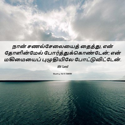 Picture 06 - யோபு 16:15 TAMIRV - நான் சணல்சேலையைத் - Bible Verse Picture