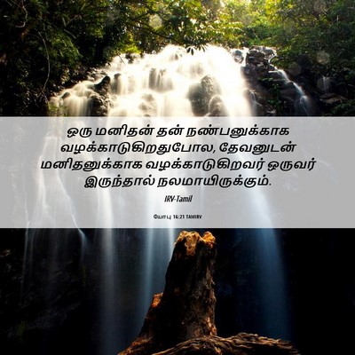 Picture 06 - யோபு 16:21 TAMIRV - ஒரு மனிதன் தன் - Bible Verse Picture