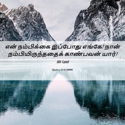 Picture 06 - யோபு 17:15 TAMIRV - என் நம்பிக்கை - Bible Verse Picture