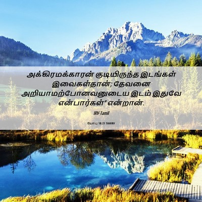 Picture 06 - யோபு 18:21 TAMIRV - அக்கிரமக்காரன் - Bible Verse Picture