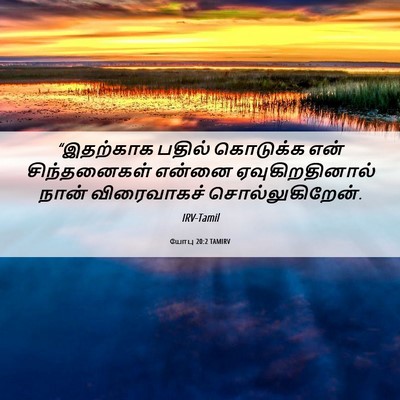Picture 06 - யோபு 20:2 TAMIRV - “இதற்காக பதில் - Bible Verse Picture