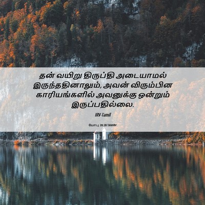 Picture 06 - யோபு 20:20 TAMIRV - தன் வயிறு - Bible Verse Picture