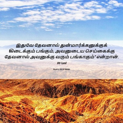 Picture 06 - யோபு 20:29 TAMIRV - இதுவே தேவனால் - Bible Verse Picture