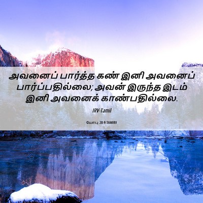 Picture 06 - யோபு 20:9 TAMIRV - அவனைப் பார்த்த - Bible Verse Picture