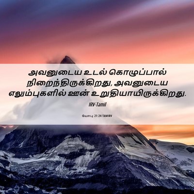 Picture 06 - யோபு 21:24 TAMIRV - அவனுடைய உடல் - Bible Verse Picture