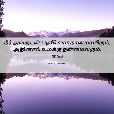 Picture 06 - யோபு 22:21 TAMIRV - நீர் அவருடன் பழகி - Bible Verse Picture