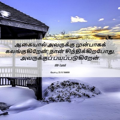 Picture 06 - யோபு 23:15 TAMIRV - ஆகையால் அவருக்கு - Bible Verse Picture