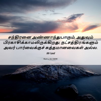 Picture 06 - யோபு 25:5 TAMIRV - சந்திரனை - Bible Verse Picture