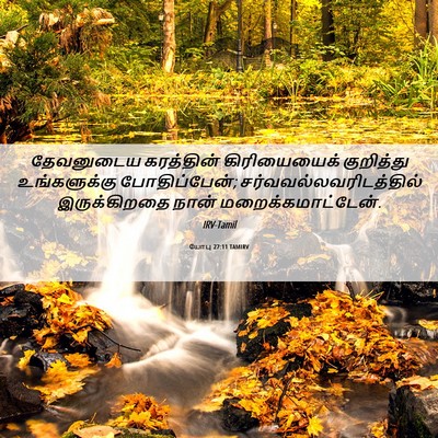 Picture 06 - யோபு 27:11 TAMIRV - தேவனுடைய கரத்தின் - Bible Verse Picture