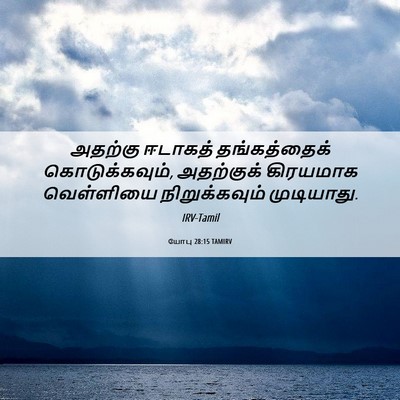 Picture 06 - யோபு 28:15 TAMIRV - அதற்கு ஈடாகத் - Bible Verse Picture