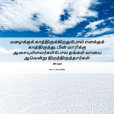 Picture 06 - யோபு 29:23 TAMIRV - மழைக்குக் - Bible Verse Picture