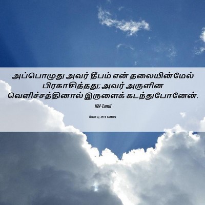 Picture 06 - யோபு 29:3 TAMIRV - அப்பொழுது அவர் - Bible Verse Picture