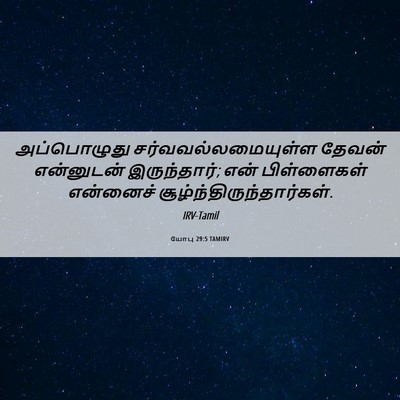 Picture 06 - யோபு 29:5 TAMIRV - அப்பொழுது - Bible Verse Picture
