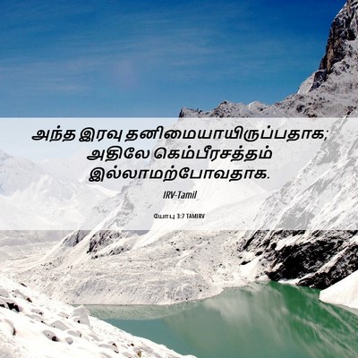 Picture 06 - யோபு 3:7 TAMIRV - அந்த இரவு - Bible Verse Picture