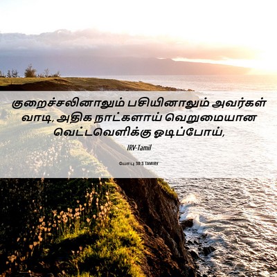 Picture 06 - யோபு 30:3 TAMIRV - குறைச்சலினாலும் - Bible Verse Picture