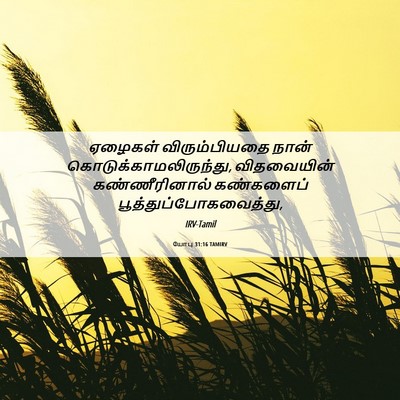 Picture 06 - யோபு 31:16 TAMIRV - ஏழைகள் - Bible Verse Picture
