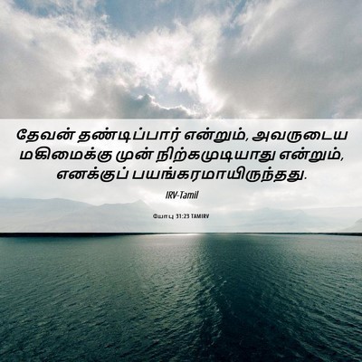 Picture 06 - யோபு 31:23 TAMIRV - தேவன் தண்டிப்பார் - Bible Verse Picture