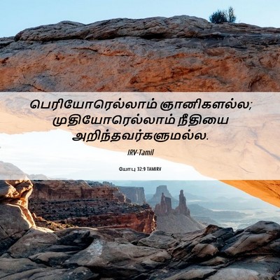 Picture 06 - யோபு 32:9 TAMIRV - பெரியோரெல்லாம் - Bible Verse Picture
