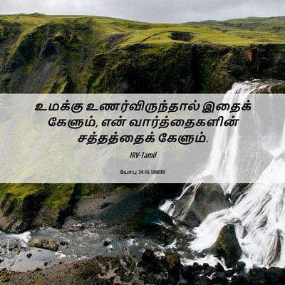 Picture 06 - யோபு 34:16 TAMIRV - உமக்கு - Bible Verse Picture
