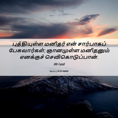 Picture 06 - யோபு 34:35 TAMIRV - புத்தியுள்ள - Bible Verse Picture