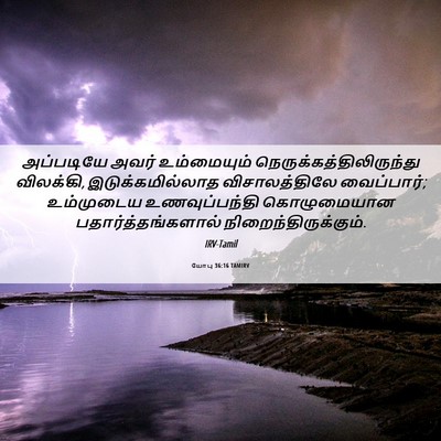 Picture 06 - யோபு 36:16 TAMIRV - அப்படியே அவர் - Bible Verse Picture