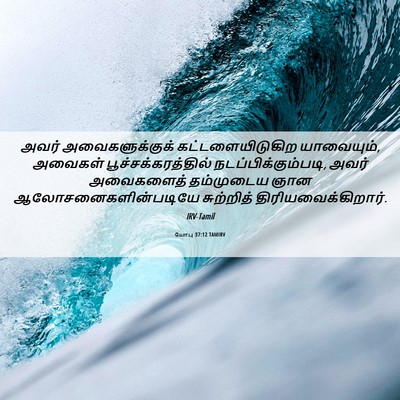 Picture 06 - யோபு 37:12 TAMIRV - அவர் அவைகளுக்குக் - Bible Verse Picture