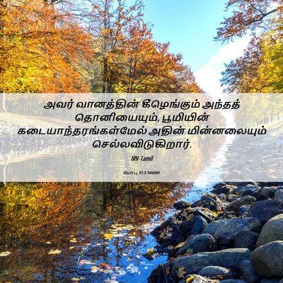 Picture 06 - யோபு 37:3 TAMIRV - அவர் வானத்தின் - Bible Verse Picture