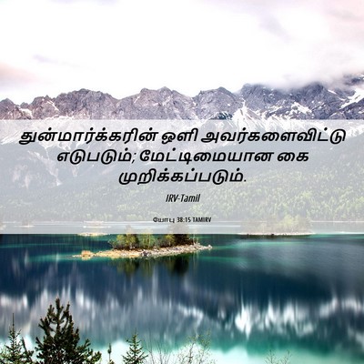 Picture 06 - யோபு 38:15 TAMIRV - துன்மார்க்கரின் - Bible Verse Picture