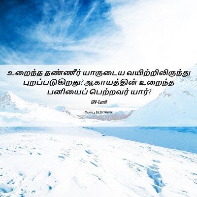 Picture 06 - யோபு 38:29 TAMIRV - உறைந்த தண்ணீர் - Bible Verse Picture