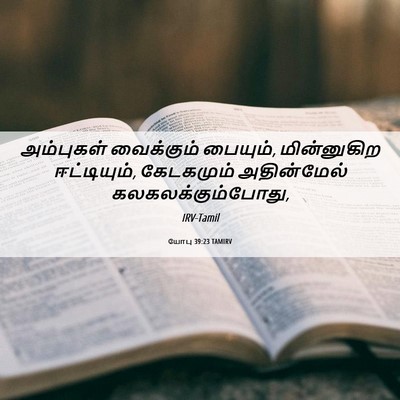 Picture 06 - யோபு 39:23 TAMIRV - அம்புகள் வைக்கும் - Bible Verse Picture