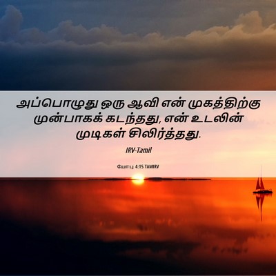Picture 06 - யோபு 4:15 TAMIRV - அப்பொழுது ஒரு ஆவி - Bible Verse Picture