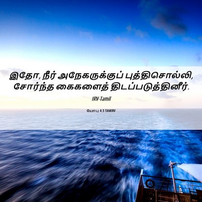 Picture 06 - யோபு 4:3 TAMIRV - இதோ, நீர் - Bible Verse Picture