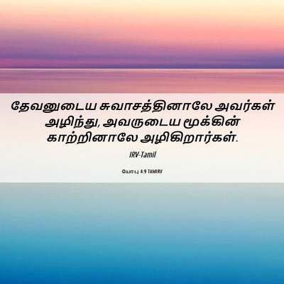 Picture 06 - யோபு 4:9 TAMIRV - தேவனுடைய - Bible Verse Picture