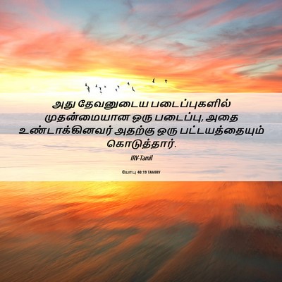 Picture 06 - யோபு 40:19 TAMIRV - அது தேவனுடைய - Bible Verse Picture