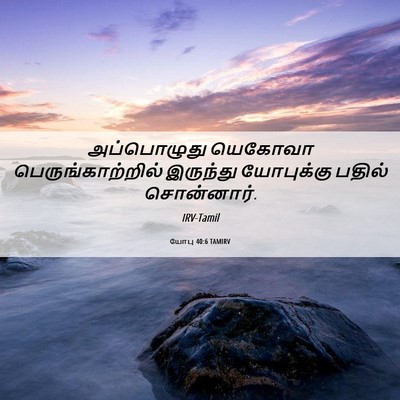 Picture 06 - யோபு 40:6 TAMIRV - அப்பொழுது யெகோவா - Bible Verse Picture