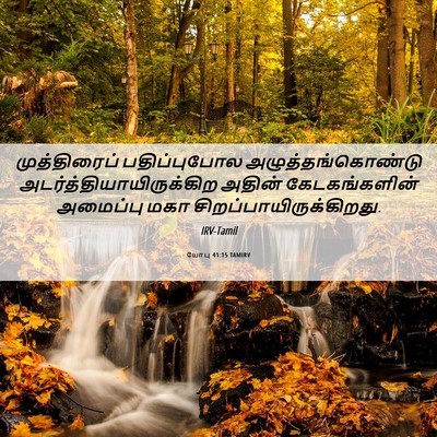 Picture 06 - யோபு 41:15 TAMIRV - முத்திரைப் - Bible Verse Picture