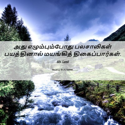 Picture 06 - யோபு 41:25 TAMIRV - அது எழும்பும்போது - Bible Verse Picture