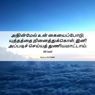 Picture 06 - யோபு 41:8 TAMIRV - அதின்மேல் உன் - Bible Verse Picture