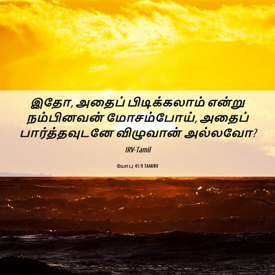 Picture 06 - யோபு 41:9 TAMIRV - இதோ, அதைப் - Bible Verse Picture