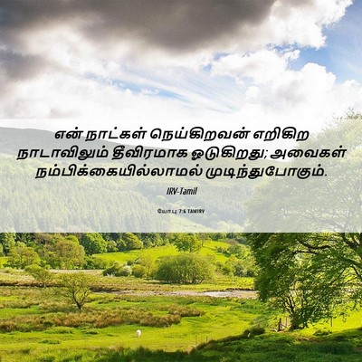 Picture 06 - யோபு 7:6 TAMIRV - என் நாட்கள் - Bible Verse Picture