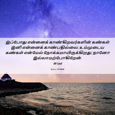 Picture 06 - யோபு 7:8 TAMIRV - இப்போது என்னைக் - Bible Verse Picture