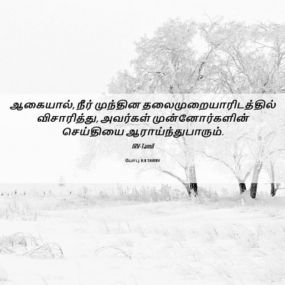 Picture 06 - யோபு 8:8 TAMIRV - ஆகையால், நீர் - Bible Verse Picture