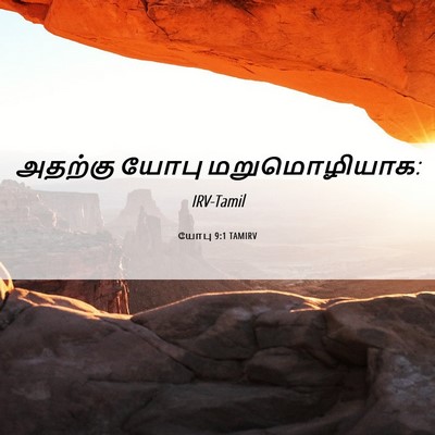 Picture 06 - யோபு 9:1 TAMIRV - அதற்கு யோபு - Bible Verse Picture