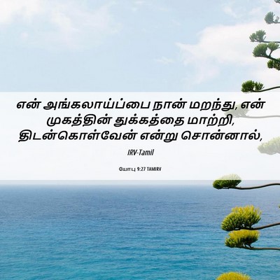 Picture 06 - யோபு 9:27 TAMIRV - என் அங்கலாய்ப்பை - Bible Verse Picture