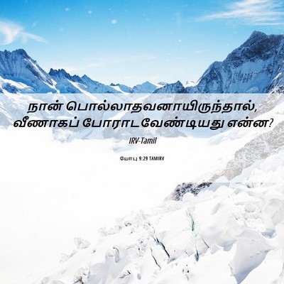 Picture 06 - யோபு 9:29 TAMIRV - நான் - Bible Verse Picture