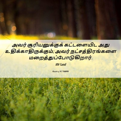 Picture 06 - யோபு 9:7 TAMIRV - அவர் - Bible Verse Picture