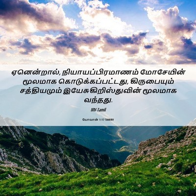 Picture 06 - யோவான் 1:17 TAMIRV - ஏனென்றால், - Bible Verse Picture